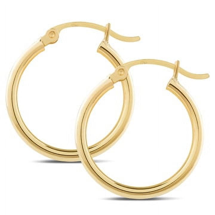 Classic Gold Hoop Earrings - Diameter 12 mm - ER-082