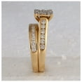 thumbnail image 1 of 14K Yellow Gold His Hers Round Diamond Cluster Matching Wedding Set 1-3/4 Cttw, Womens Size: 5-10, Mens Size: 7-13, 1 of 4