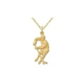 thumbnail image 1 of 14K Yellow Gold Hockey Player with Stick & Puck Charm Pendant Necklace with Chain for Men, 1 of 5