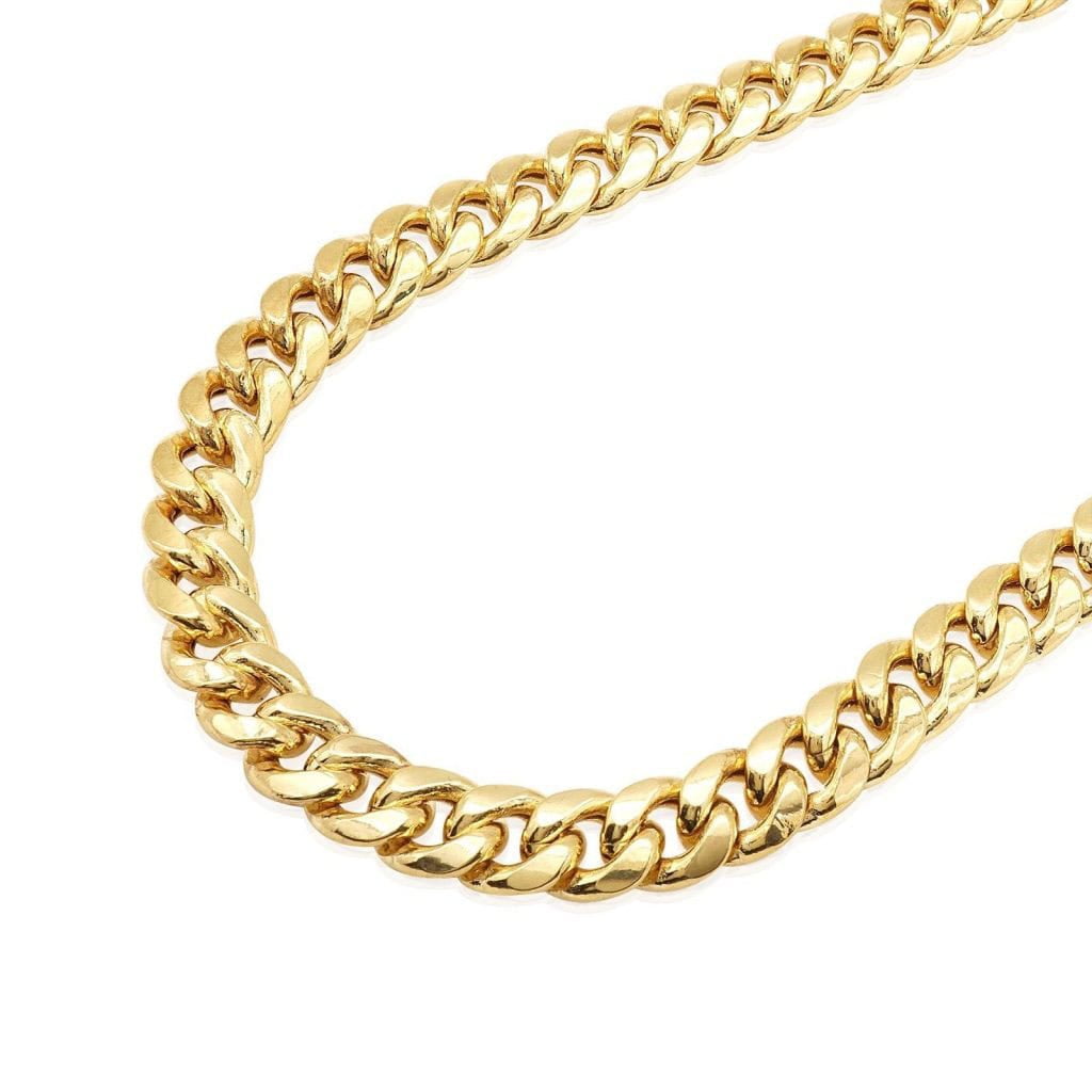 10k Yellow Gold 4.5mm Hollow Miami Cuban Necklace