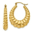thumbnail image 1 of 14K Yellow Gold Hoop Earrings Polished Jewelry, 1 of 2