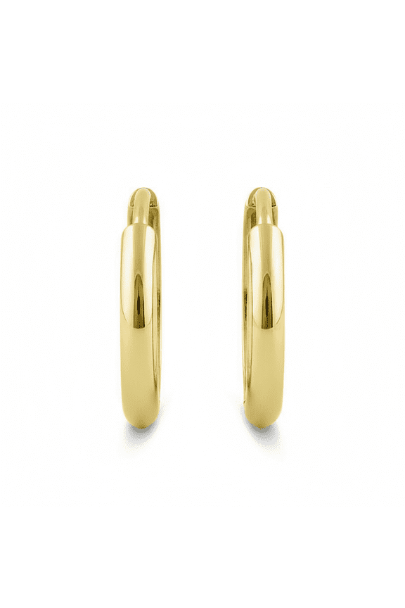 14K Solid Gold Hoop Earrings for Women 0.47in
