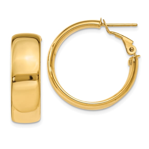 14K Yellow Gold Hoop Earrings
