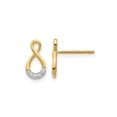 thumbnail image 1 of Gem & Harmony 14K Yellow Gold Infinity Drop Earrings with Diamond Accent for Women, 1 of 5