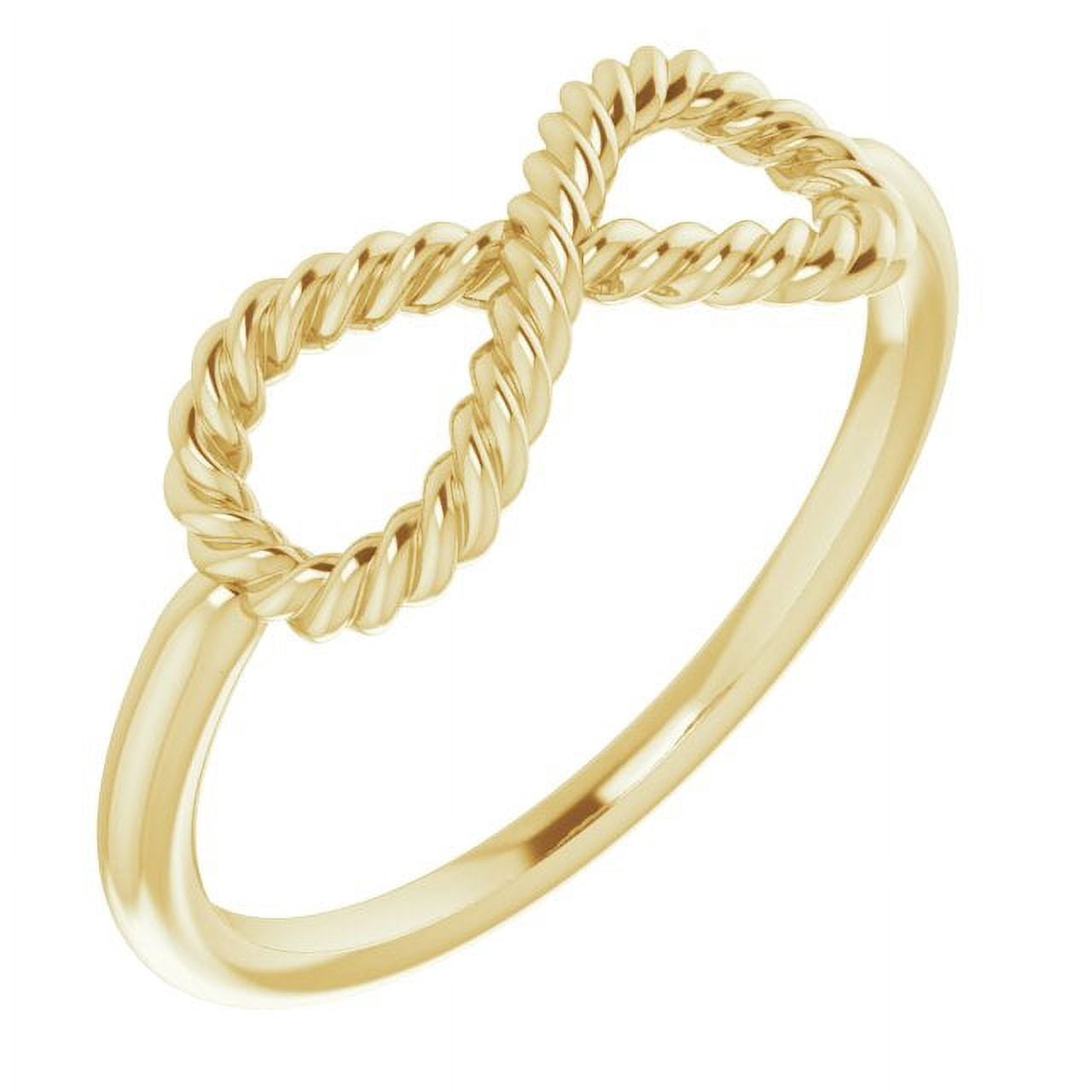 Golden Rope Ring 14K Yellow Gold Infinity-Inspired Rope Ring - Solid Gold Fine Jewelry ...