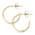 thumbnail image 1 of 14K Yellow Gold J Hoop Fashion Earrings for Women - Assorted Sizes Available, 1 of 5