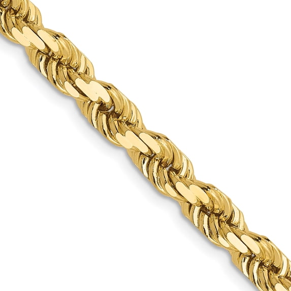 14K Yellow Gold Jbsp's 4.5mm Diamond-Cut Rope Chain (24 X 4.5) Made In Peru 7008-24