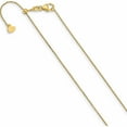 thumbnail image 1 of 14K Yellow Gold Jbsp's Adjustable 1mm D/C Cable Chain (30 X 1) Made In Italy 1216-30, 1 of 5