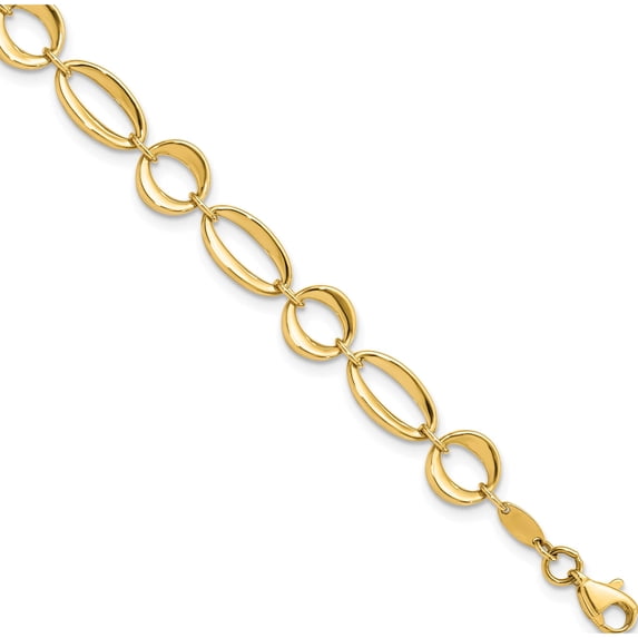 14K Yellow Gold Jbsp's Bracelet (7.5 X 8) Made In Turkey lf772-7.5