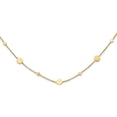 thumbnail image 1 of 14K Yellow Gold Jbsp's Polished Disc Necklace Made In Italy lf1588-18, 1 of 5