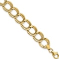 thumbnail image 1 of 14K Yellow Gold Jbsp's Polished Double Link Bracelet Made In Italy lf1635-7, 1 of 5