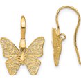 thumbnail image 1 of 14K Yellow Gold Jbsp's Polished Filigree Butterfly Earrings (19.1 X 14.8) Made In Italy le1992, 1 of 5
