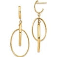 thumbnail image 1 of 14K Yellow Gold Jbsp's Polished Post Dangle Earrings (45 X 18) Made In Italy le1842, 1 of 5