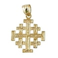 thumbnail image 1 of 14K Yellow Gold Jerusalem Cross Pendant, 1 of 4