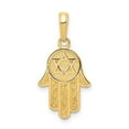 thumbnail image 1 of 14K Yellow Gold Jewish Hand of God with Star of David Pendant, 1 of 1
