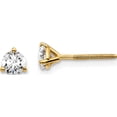 thumbnail image 1 of 14K Yellow Gold Lab Grown Diamond 1/2Ctw Vs/Si, D E F, 3 Prg Screwbk Earrings Made In United States em1007s-050-ld, 1 of 5