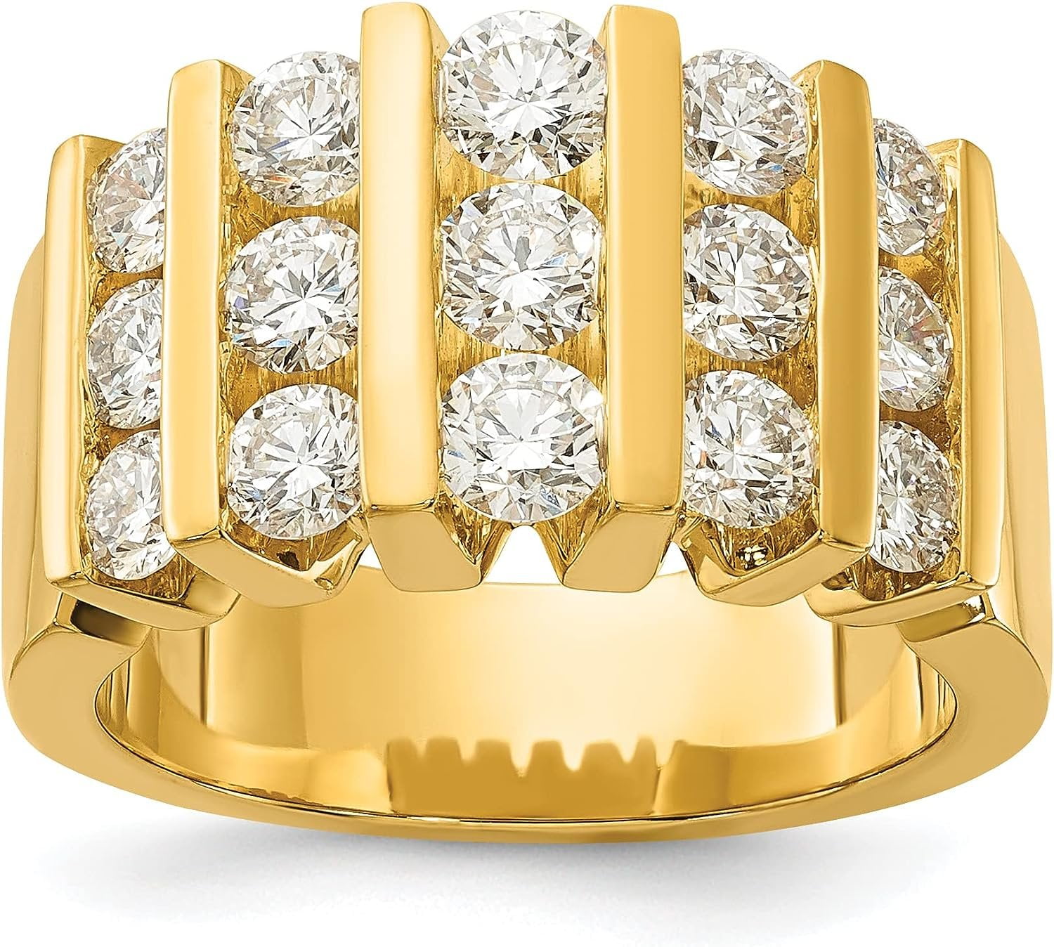 14K Yellow Gold Lab Grown Diamond 2ctw VS/SI GH, Band - Ring Size 7.0 ...