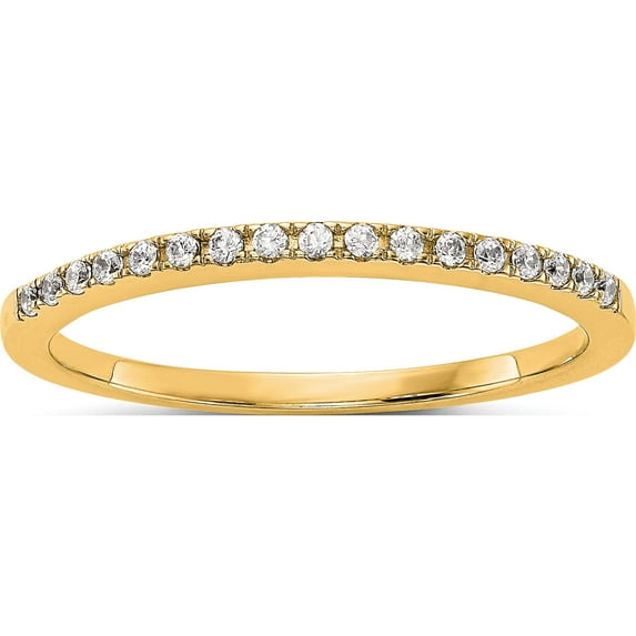 14K Yellow Gold Lab Grown Diamond Si1/Si2, G H I, Wedding Band (Size 5) Made In India rm2042b-017-5ylg