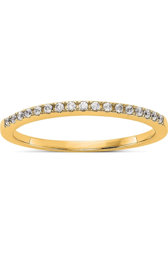 14K Yellow Gold Lab Grown Diamond Si1/Si2, G H I, Wedding Band (Size 6) Made In India rm2042b-017-6ylg