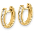 thumbnail image 1 of 14K Yellow Gold Lab Grown Diamond VS/SI GH, Hinged Hoop Earrings - 1.9gm, 1 of 3