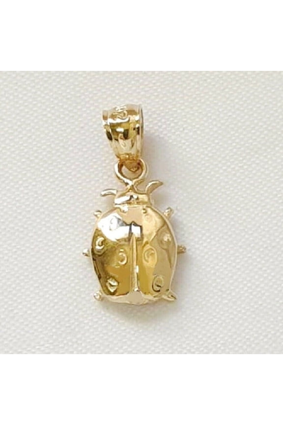 14K Yellow Gold Ladybug Pendant
