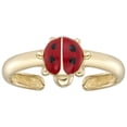 thumbnail image 1 of 14K Yellow Gold Ladybug Toe Ring, 1 of 6