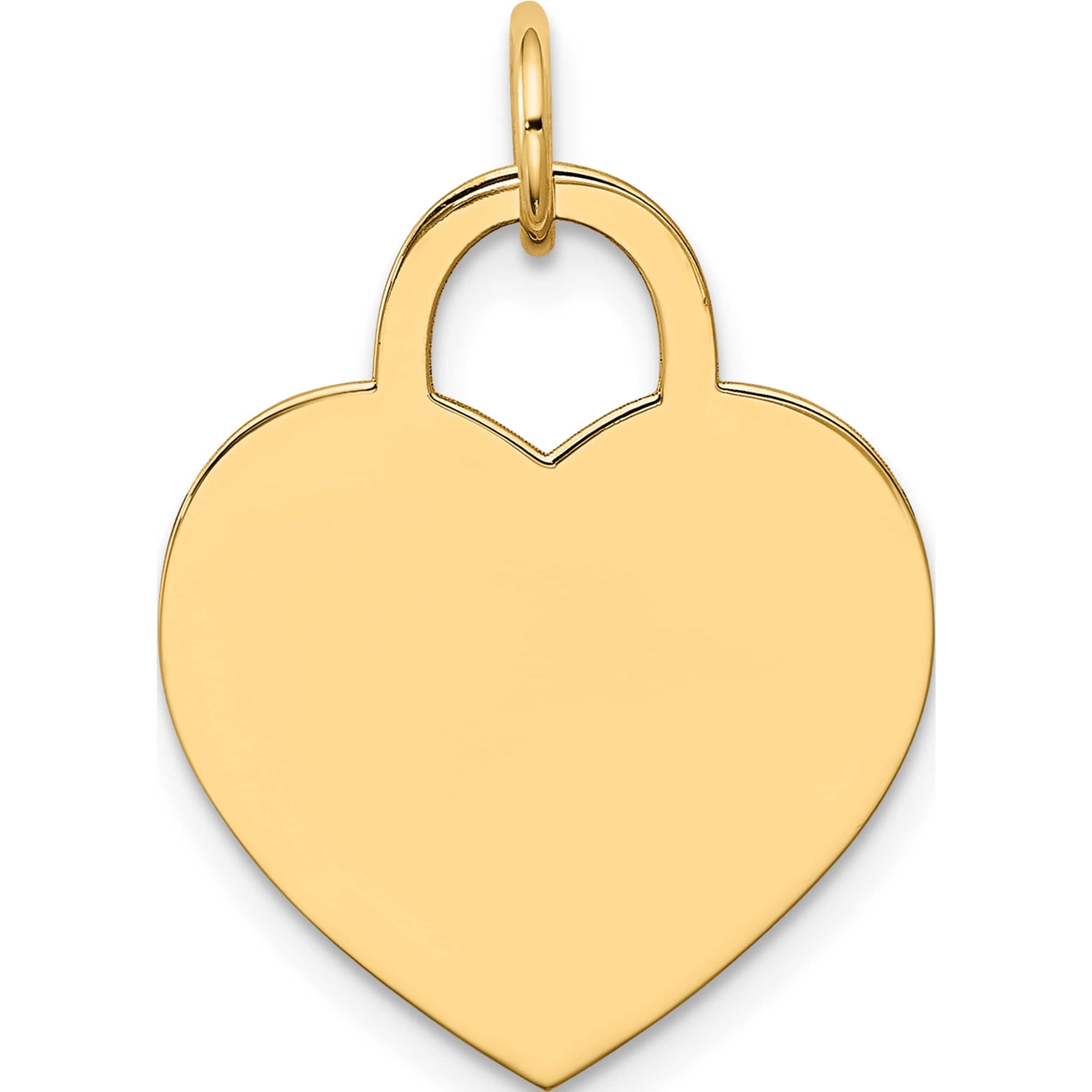 SWEET PEA JEWELLERY 14K Yellow Gold Large Engravable Heart Charm (25 X 18) Made In United States xm523/11