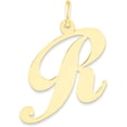 thumbnail image 1 of 14K Yellow Gold Large Fancy Script Initial R Charm, 1 of 4