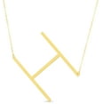 thumbnail image 1 of 14K Yellow Gold Large Initial "H" on 18in Cable Chain with Lobster Clasp, 1 of 4