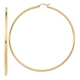 thumbnail image 1 of 14K Yellow Gold Lightweight 2mm Polished Hoop Earrings, 1 of 7