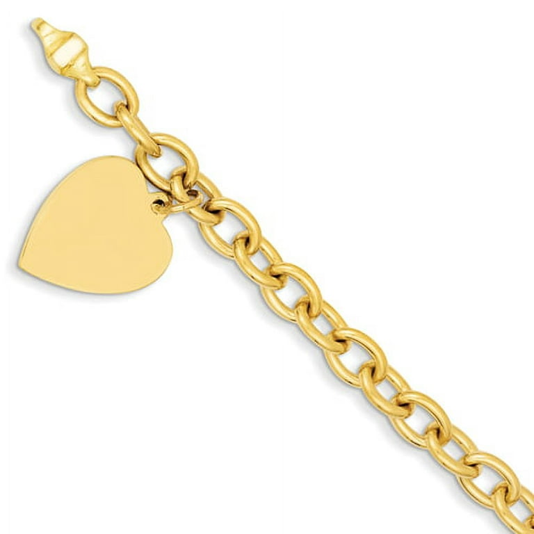 Gold Heart Charms, Charms for Bracelets and Necklaces - 1pc per Order, Gold Heart Charms for Bracelets, Gold Hearts Charms for Sale