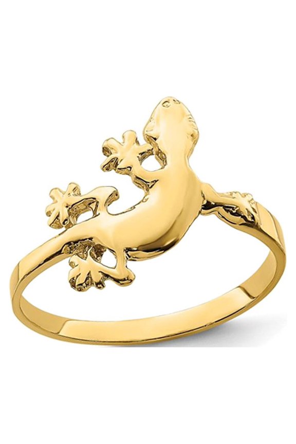 14K Yellow Gold Lizard Ring (size 7)