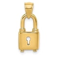 thumbnail image 1 of 14K Yellow Gold Lock with Key Hole Charm Pendant, 1 of 4