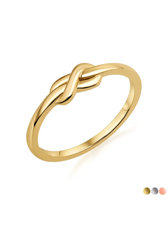 14K Yellow Gold Love Knot Ring (Size 7.5)
