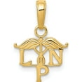 thumbnail image 1 of 14K Yellow Gold Lpn Symbol Pendant (13 X 12) Made In Peru k4933, 1 of 6