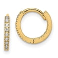 thumbnail image 1 of 14K Yellow Gold Madi K CZ Hinged Hoop Earrings, 1 of 1