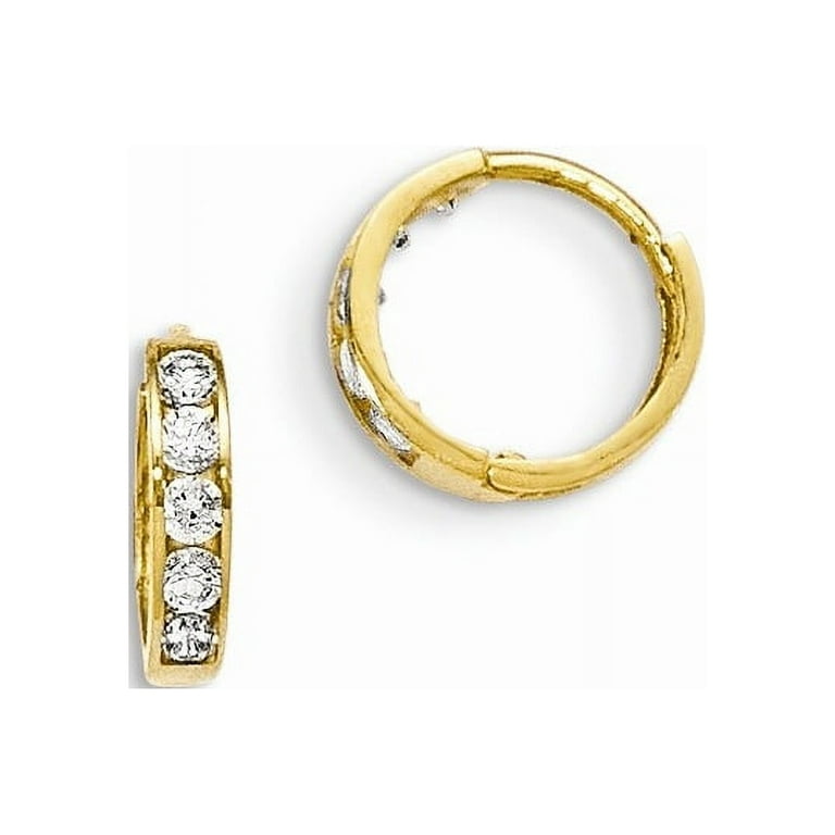 14k Yellow Gold Madi K 10mm Hinged Hoop Earrings 14k Yellow Gold Madi K 10mm Hinged Hoop Earrings