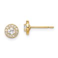 thumbnail image 1 of 14K Yellow Gold Madi K Cubic Zirconia Circlepost Earrings, 1 of 7