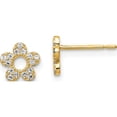 thumbnail image 1 of 14K Yellow Gold Madi K Cz Flower Post Earrings Made In Vietnam gk1037, 1 of 5