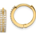 thumbnail image 1 of 14K Yellow Gold Madi K Cz Hinged Hoop Earrings Made In China gk1082, 1 of 6