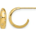 thumbnail image 1 of 14K Yellow Gold Madi K Polished Cz Post Hoop Earrings (Width 11.7) (Length 12.4) - Jbsp, 1 of 5