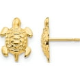 thumbnail image 1 of 14K Yellow Gold Madi K Turtle Post Earrings (11 X 8) Made In United States se2032, 1 of 5