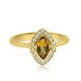 thumbnail image 1 of 14K Yellow Gold Marquis Citrine and Diamond Ring, 1 of 2
