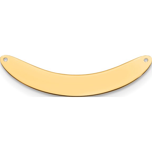 14K Yellow Gold Medium Curved Blank Bar (Width 39) (Length 6) - Jbsp
