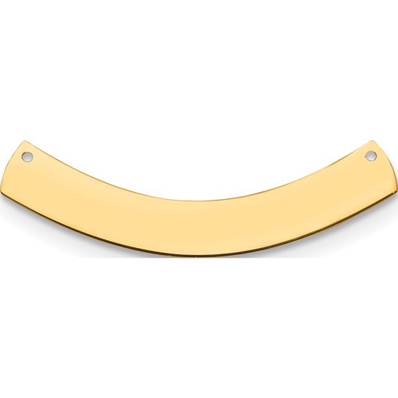 14K Yellow Gold Medium Curved Blank Bar (Width 39) (Length 6) - Jbsp