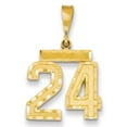thumbnail image 1 of 14K Yellow Gold Medium Diamond-Cut Number 24 Charm Made In United States mn24, 1 of 2
