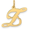 thumbnail image 1 of 14K Yellow Gold Medium Fancy Script Letter Z Initial Charm, 1 of 6