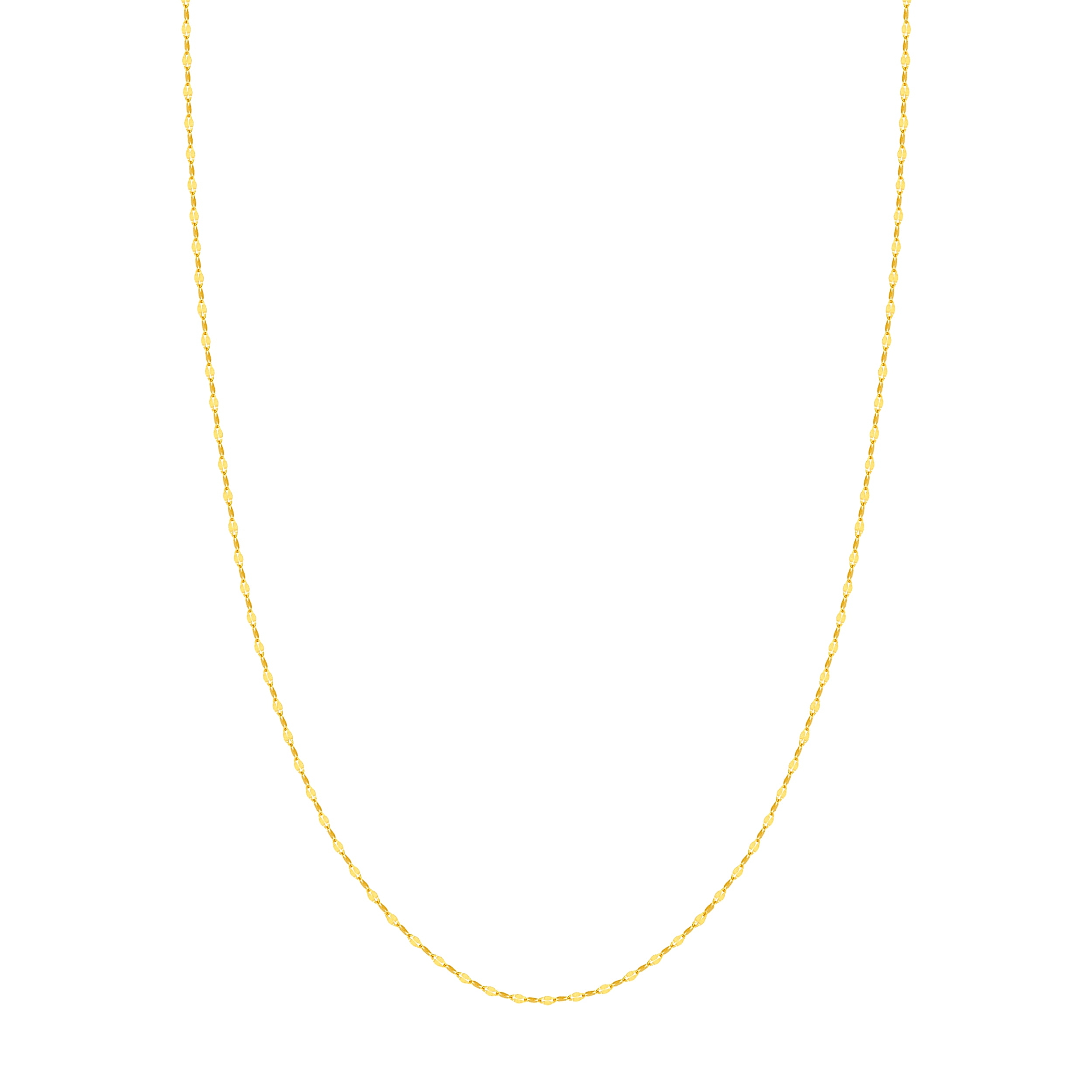 JEWELRY ADDICT 14K Yellow Gold Men & Women's 16" 1.45mm Design Long Forzentina Chain Necklace