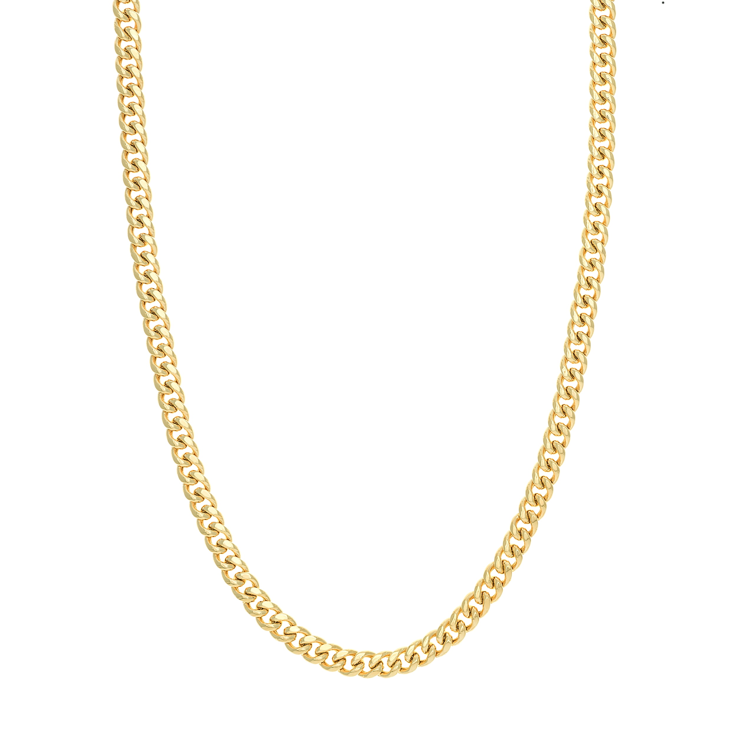 JEWELRY ADDICT 14K Yellow Gold Men's 24" 7.4mm Hollow Tight Miami Cuban Chain Necklace