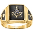 thumbnail image 1 of 14K Yellow Gold Men's Masonic Ring (Size 10) Made In United States y4098m, 1 of 5